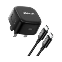شاحن UGREEN USB-C 25W PD مع كابل 2 متر | UGREEN USB-C 25W PD Charger With C-C 2M Cable