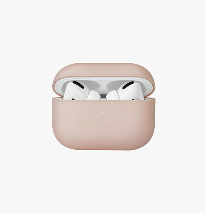 UNIQ Lino liquid silicone AirPods Pro case Misty Rose