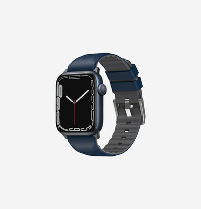 UNIQ Linus AiroSoft silicone Apple Watch band Nautical Blue