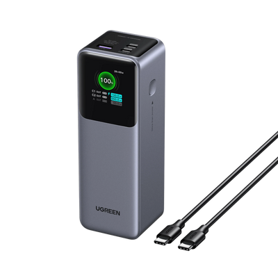 باور بانك يو جرين نيكسود بسعة 25,000 مللي امبير وبقدرة شحن 200 واط مع شاشة ذكية | UGREEN Nexode Power Bank 25000mAh 200W with Smart Digital Display