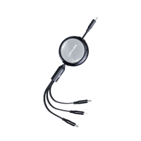 كيبل شحن Lenyes LC524 3 في 1 طول 1.2 متر شحن ونقل بيانات سهل الحمل | Lenyes LC524 3-in-1 Charging Cable 1.2m Charge and Data Portable