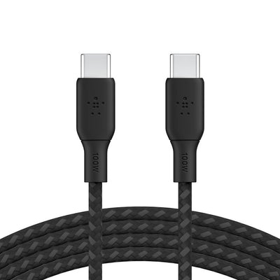 كيبل بيلكن BoostCharge تايب سي الى تايب سي بقدرة شحن 100 واط وطول 2 متر | Belkin BoostCharge USB-C to USB-C Cable 100W 2m