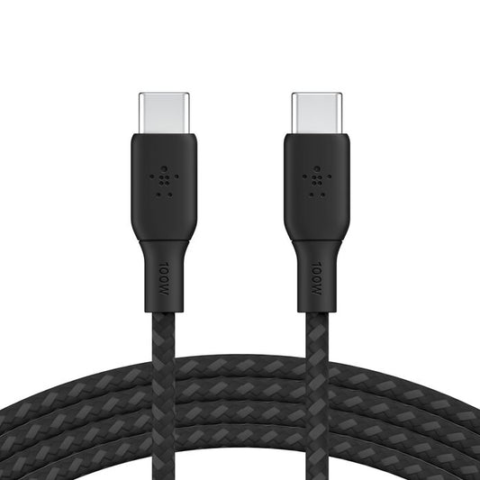 كيبل بيلكن BoostCharge تايب سي الى تايب سي بقدرة شحن 100 واط وطول 2 متر | Belkin BoostCharge USB-C to USB-C Cable 100W 2m