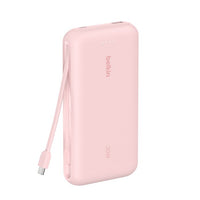 باور بانك بيلكن بسعة 20,000 مللي امبير وبقدرة شحن 30 واط مع كيبل تايب سي مدمج | Belkin Power Bank 20K with USB-C Cable 30W Fast Charging