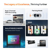 كاميرا سيارة أمامية وخلفية 2K مع GPS وWi-Fi ورؤية ليلية ذكية | Dual Dash Cam 2K Front & Rear with GPS, Wi-Fi & Night Vision