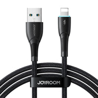 كيبل شحن جويرووم سريع 3A من يو اس بي اي الى يو اس بي سي بقدرة شحن 18 واط وطول 1 متر - اسود | JOYROOM SA32-AC3 3A 18W Fast Charging Data Cable USB-A to USB-C 1m – Black