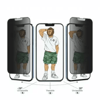 واقي شاشة جرين لايون للخصوصية لهاتف ايفون 14 برو | Green Lion 3D AG/Matte Privacy Glass Screen Protector for iPhone 14 Pro