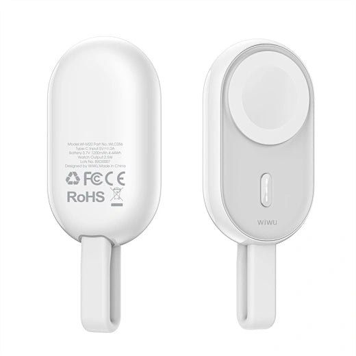 Şarjêra Bêtêl a 2-di-1ê ya Portable WiWU M20 bi Banka Hêzê ya 1200mAh - Şarjêra Bêtêl a 2-di-1ê de bi Banka Hêzê ya 1200mAh ji bo Saet û Telefonan ji WiWU