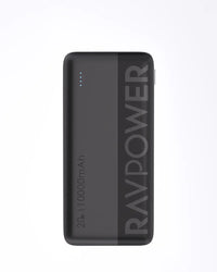 باور بانك راف باور PB1228 بسعة 10,000 مللي امبير وبقدرة شحن 22.5 واط مع 3 مخارج - اسود | RAVPOWER PB1228 10,000mAh Power Bank – 22.5W SCP & 20W PD Fast Charging – Black