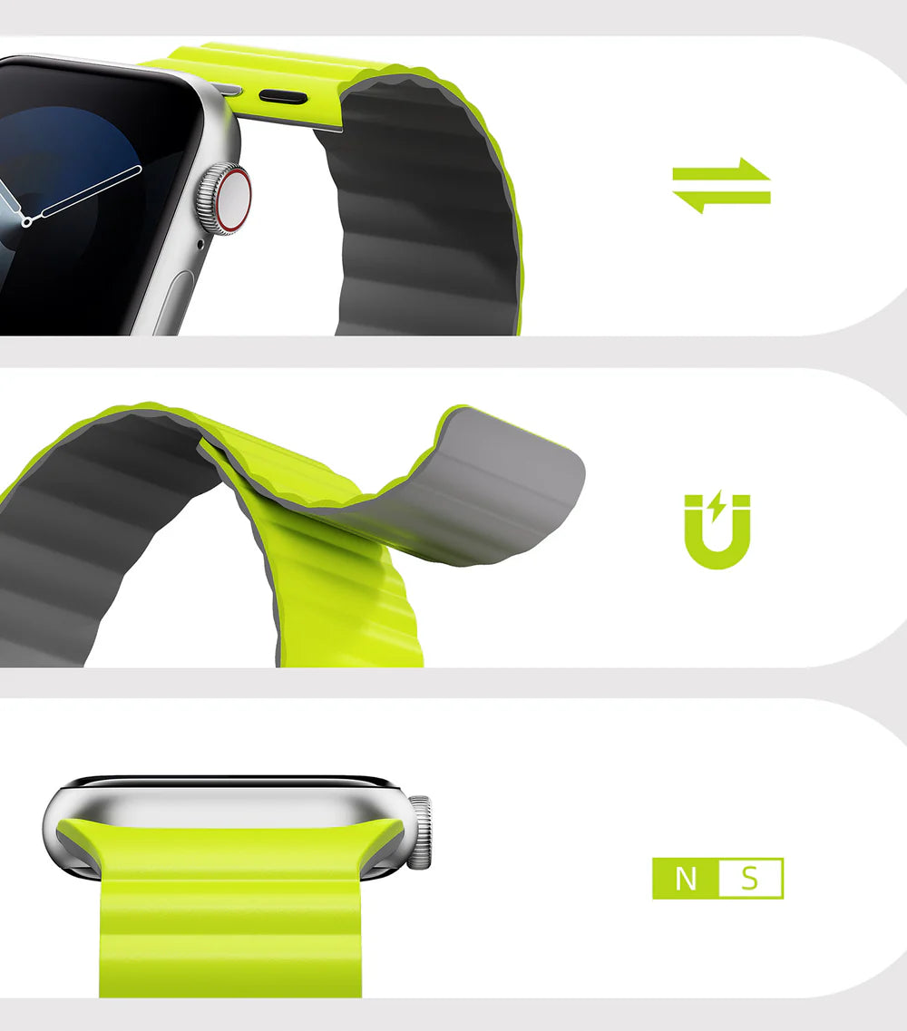 Innostyle MagFlex 100 Reversible Magnetic Strap 42/44/45/49 | سوار ساعة ابل مغناطيسي قابل للعكس