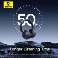 Baseus Bass 35 Max Wireless Headphones Grey | سماعات بيسوس باس 35 ماكس لاسلكية رمادي