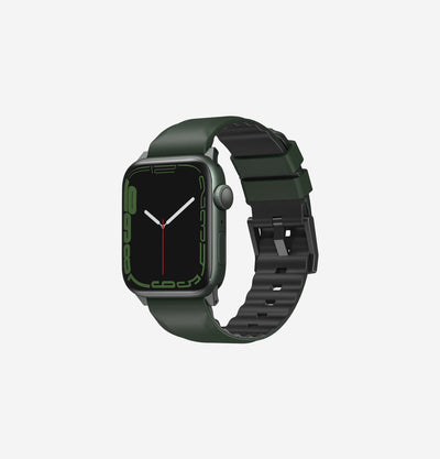 UNIQ Linus AiroSoft silicone Apple Watch band Hunter Green