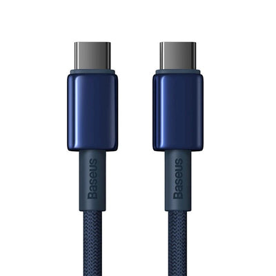 Baseus Tungsten Gold Fast Charging Cable Type-C to Type-C 100W 2m  | كابل تايب سي بيسوس تنجستن جولد شحن سريع 100 واط 2 متر -