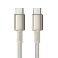 كابل شحن سريع Baseus Tungsten Gold Fast Charging Data Cable Type-C to Type-C 100W 1m Titanium Galaxy Gold