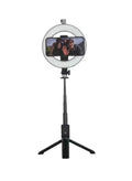 Lenyes LPH102 Tripod with Bluetooth Ring Light | حامل تصوير مع إضاءة حلقية بلوتوث