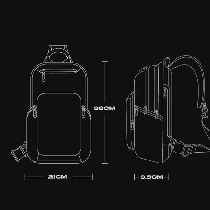 BANGE BG-7718 Men’s Waterproof Chest Sling Bag | حقيبة كتف رجالية من بانجي, ضد الماء بسعة كبيرة