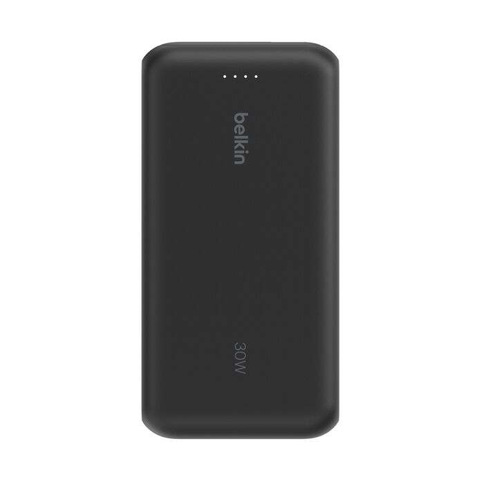 باور بانك بيلكن بسعة 20,000 مللي امبير وبقدرة شحن 30 واط مع كيبل تايب سي مدمج | Belkin Power Bank 20K with USB-C Cable 30W Fast Charging