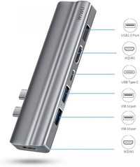 Hub-a USB-C ya Wiwu T9 8-di-1 de bi Doza Aluminum Alloy
