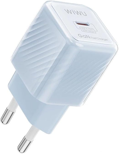 شاحن ويوو Wi-U014 سريع 33 واط GaN بثلاث شوكات - أبيض | WiWU Wi-U014 33W GaN Fast Charger 3 Pin - White