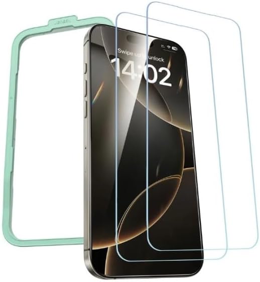 UGREEN HD Screen Protector with Installation Frame for iPhone 16 Pro (2-Pack) | واقي شاشة عالي الدقة من يوجرين مع إطار تركيب لآيفون 16 برو - عبوتين