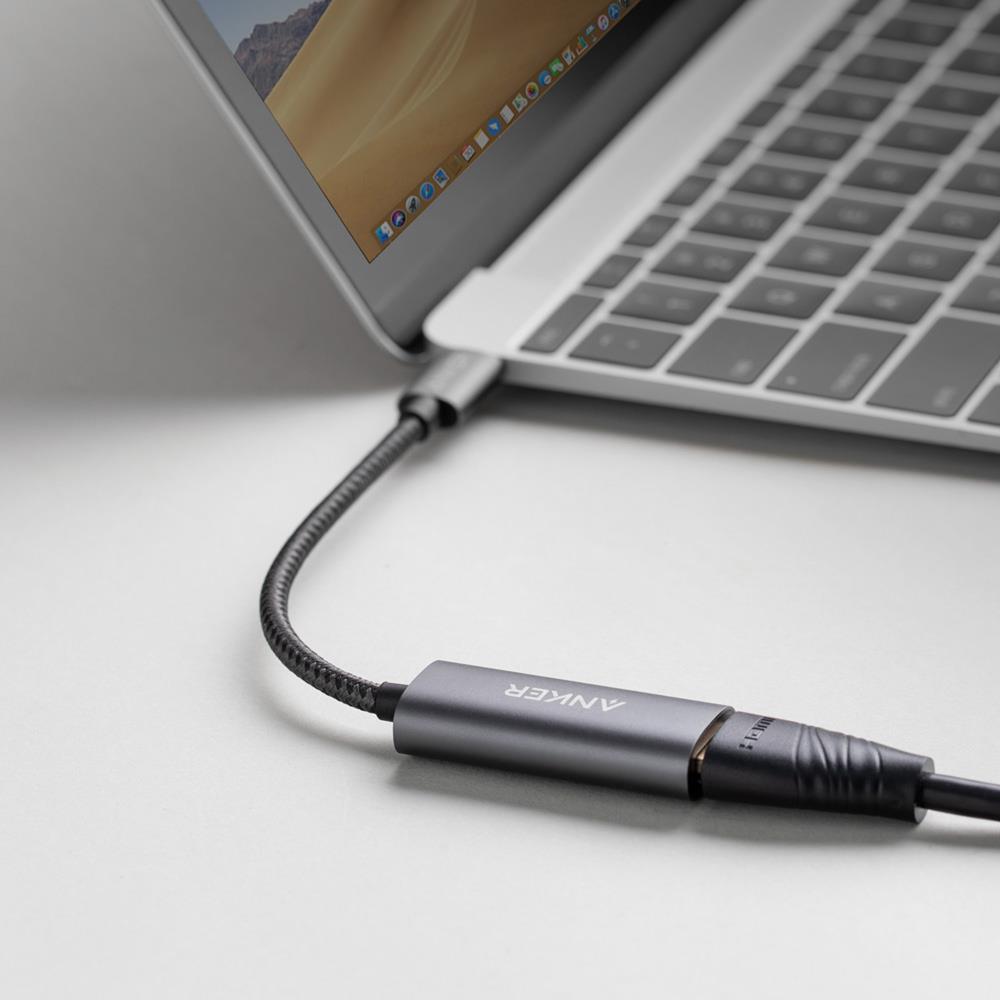 انكر محول يو اس بي سي الى HDMI بدقة 4K - رمادي  | Anker 310 USB-C to HDMI Adapter, 4K@60Hz - Gray