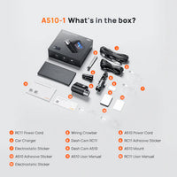 كاميرا سيارة أمامية وخلفية 2K مع GPS وWi-Fi ورؤية ليلية ذكية | Dual Dash Cam 2K Front & Rear with GPS, Wi-Fi & Night Vision