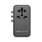 شاحن سفر موماكس 1-World  العالمي ب 4 منافذ وبقدرة شحن 100 واط | Momax 1-World 100W GaN Charger | 4-Port Universal Fast Charger with AC Travel Adapter