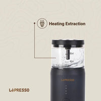 ماكينة إسبريسو محمولة LePresso مع مقياس حرارة حراري – أسود | LePresso Portable Espresso Machine with Thermal Meter – Black