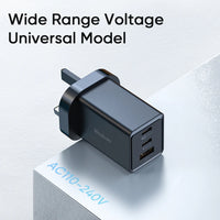 Mcdodo 67W 2 Port Type-c & 1 Port USB Gan5 mini Fast Charger Pro with Type-c to Type-c Cable 1.2m - شاحن جداري بقدرة 67واط بمنفذين تايب سي ومنفذ يو اس بي  مع كيبل تايب سي