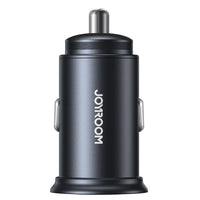 شاحن سيارة جويرووم ميني بمنفذي تايب سي ويو اس بي اي وبقدرة شحن 60 واط | Joyroom JR-CCN04 60W A+C Mini Metal Car Charger