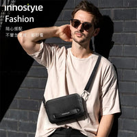 innoStyle Luxleather Crossbody Sling Bag with Shoulder Strap - PLS-21BLK | حقيبة انوستايل لوكس ليذر كروس بودي بحزام كتف - أسود