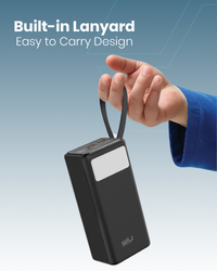 Moxedo 40,000mAh 65W power station - compact size and lanyard