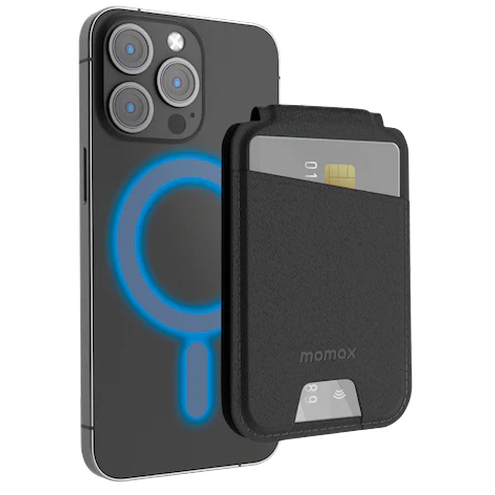 حافظة بطاقات موماكس 1-واليت المغناطيسية متعددة الوظائف, متوافقة مع ماغسيف | Momax 1-Wallet Magnetic Stand Card Holder, MagSafe Compatible