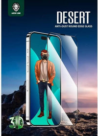 Green Lion 3D Desert Round Edge Glass Screen Protector for iPhone 13 Pro Max/14 Plus (6.7") - زجاج حماية جرين ليون ثري دي ديزرت