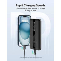 باور بانك راف باور بسعة 10,000 مللي امبير وبقدرة شحن 20 واط - اسود | RAVPOWER PB1236 20W 2 Ports Power Bank (10000mAh) – Black