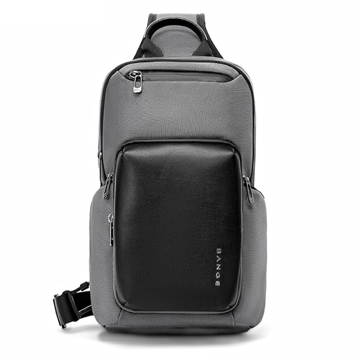 BANGE BG-7718 Men’s Waterproof Chest Sling Bag | حقيبة كتف رجالية من بانجي, ضد الماء بسعة كبيرة
