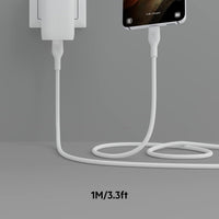 كيبل بيلكن سيليكون تايب سي الى تايب سي بطول 1 متر | Belkin USB-C to USB-C Silicone Cable 1M