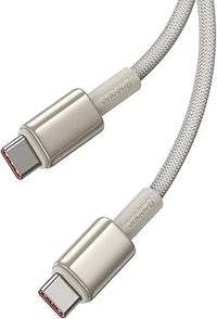 Baseus Tungsten Gold USB-C to USB-C Cable 100W 1m - Navy Blue | كابل تايب سي بيسوس تنجستن جولد شحن سريع 100 واط 1 متر - أزرق