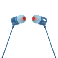 JBL T110 In-Ear Headphones with Pure Bass Sound & Mic – Wired 3.5mm | سماعات جي بي ال T110 داخل الاذن بصوت بيس نقي ومايكروفون - سلكية 3.5 ملم