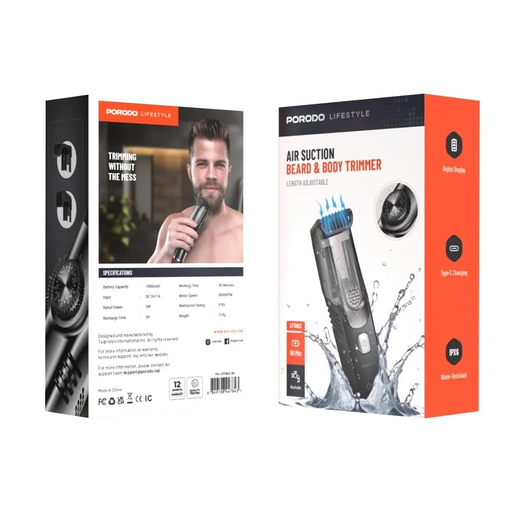 Porodo Lifestyle Makîneya Paqijkirinê ya Avnegir a Dual Şarjkirinê ya Ji Nû Ve Şarjkirinê 1400mAh - Gewr | Porodo Lifestyle Makîneya Paqijkirinê ya Avnegir a Dual Şarjkirinê ya Ji Nû Ve Şarjkirinê 1400mAh - Reş