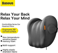 Baseus ComfortRide Headrest Pillow Black - مخدة مسند رأس بيسوس كومفورت رايد أسود