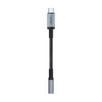 WiWU Wi-C047L Legend Lightning to 3.5mm Audio Converter, 0.15M Black | محول صوت من لايتننج إلى 3.5 ملم