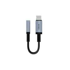 WiWU Wi-C047L Legend Lightning to 3.5mm Audio Converter, 0.15M Black | محول صوت من لايتننج إلى 3.5 ملم