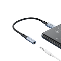 WiWU Wi-C047L Legend Lightning to 3.5mm Audio Converter, 0.15M Black | محول صوت من لايتننج إلى 3.5 ملم