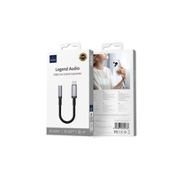 WiWU Wi-C047L Legend Lightning to 3.5mm Audio Converter, 0.15M Black | محول صوت من لايتننج إلى 3.5 ملم