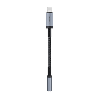 WiWU Wi-C047L Legend Lightning to 3.5mm Audio Converter, 0.15M Black | محول صوت من لايتننج إلى 3.5 ملم