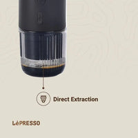ماكينة إسبريسو محمولة LePresso مع مقياس حرارة حراري – أسود | LePresso Portable Espresso Machine with Thermal Meter – Black