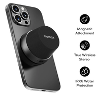 سبيكر موماكس Vibe Go المغناطيسي | Momax Vibe Go Magnetic Wireless Speaker