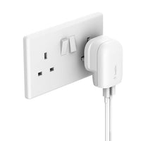 شاحن جداري بيلكن بمنفذي يو اس بي اي وتايب سي وبقدرة شحن 37 واط | Belkin 37W USB Type C PPS PD Dual Port Wall Phone Charger