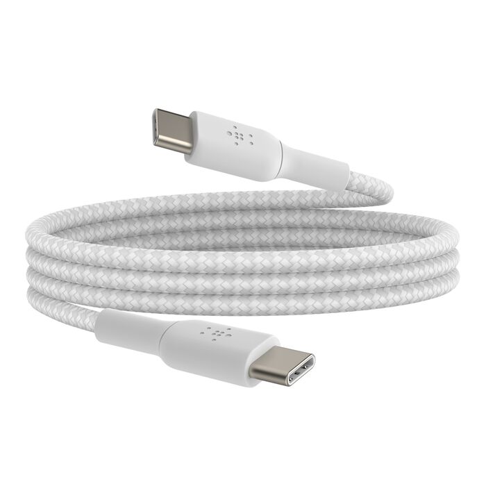 كيبل بيلكن BoostCharge مضفر تايب سي الى تايب سي بطول 1 متر | Belkin BoostCharge Braided USB-C to USB-C Cable 1M/3.3ft